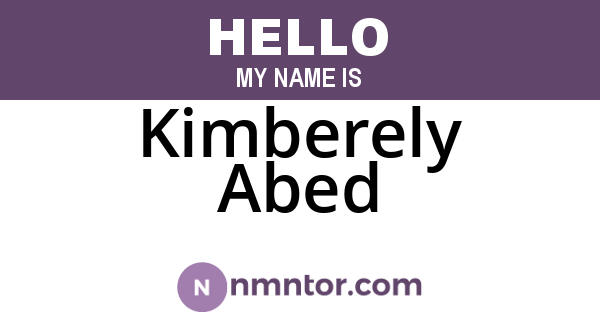 Kimberely Abed
