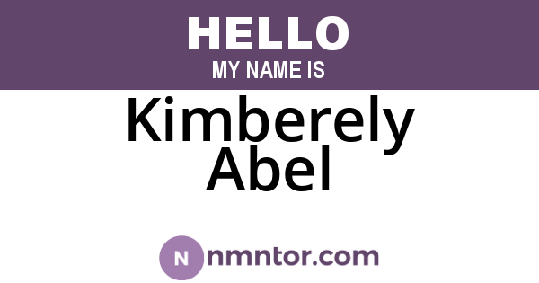 Kimberely Abel