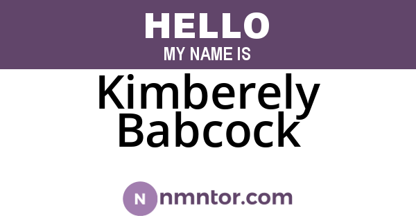 Kimberely Babcock