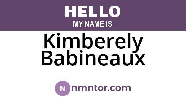Kimberely Babineaux