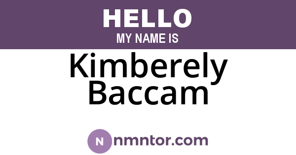 Kimberely Baccam