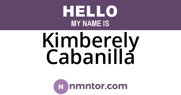 Kimberely Cabanilla
