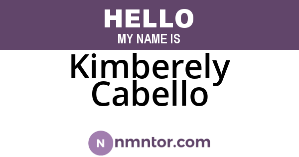 Kimberely Cabello