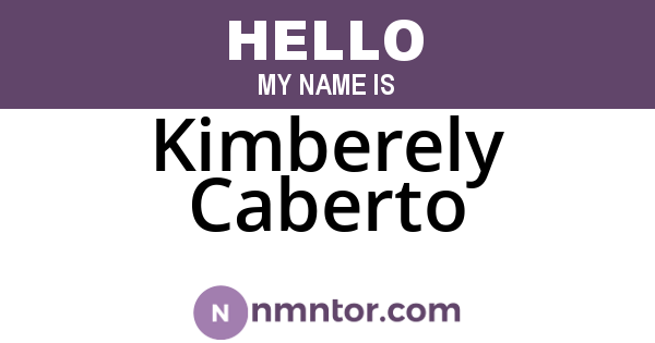Kimberely Caberto