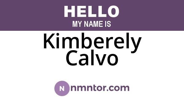 Kimberely Calvo