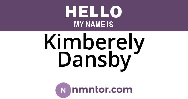 Kimberely Dansby