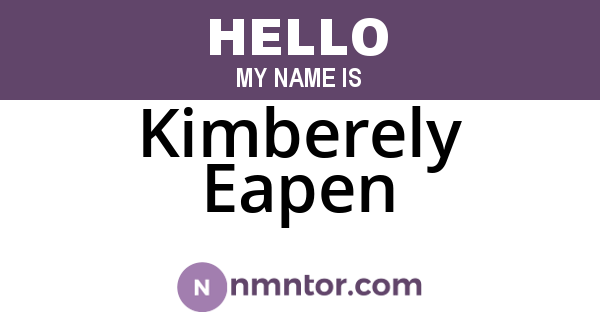 Kimberely Eapen
