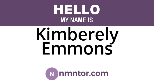 Kimberely Emmons