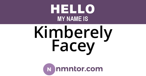 Kimberely Facey