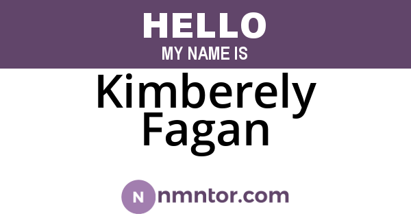 Kimberely Fagan