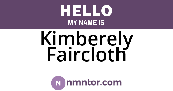 Kimberely Faircloth