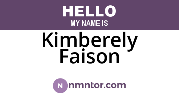Kimberely Faison