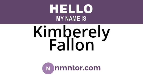 Kimberely Fallon