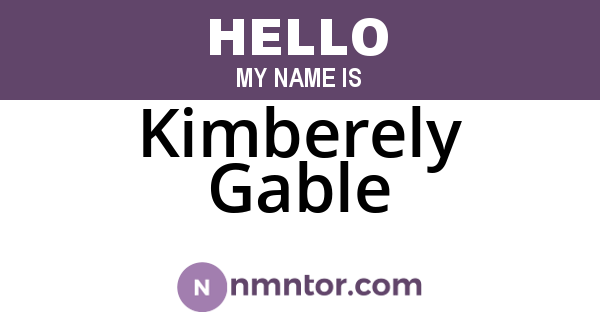 Kimberely Gable