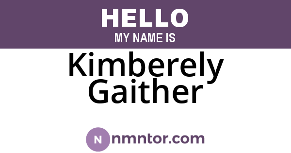 Kimberely Gaither