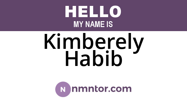 Kimberely Habib