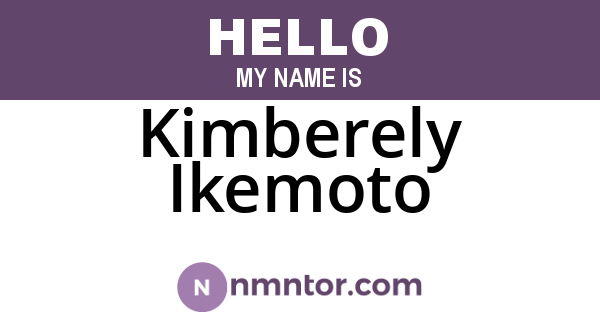 Kimberely Ikemoto