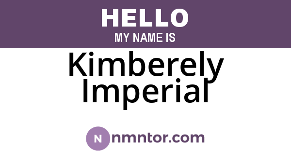 Kimberely Imperial