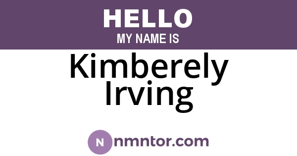 Kimberely Irving