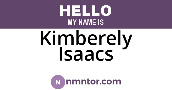Kimberely Isaacs