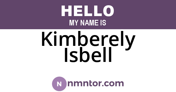 Kimberely Isbell