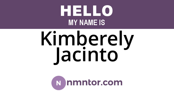 Kimberely Jacinto