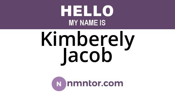 Kimberely Jacob
