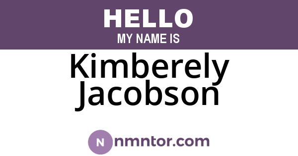 Kimberely Jacobson