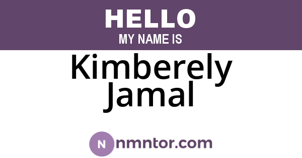 Kimberely Jamal