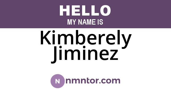 Kimberely Jiminez