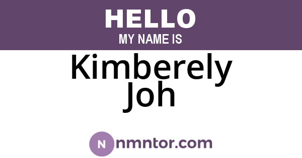 Kimberely Joh
