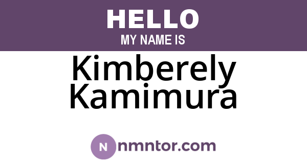 Kimberely Kamimura