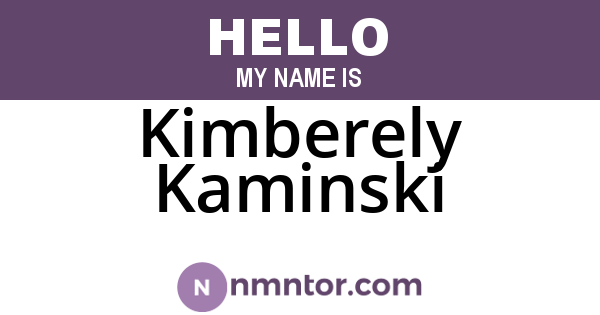 Kimberely Kaminski