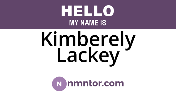 Kimberely Lackey