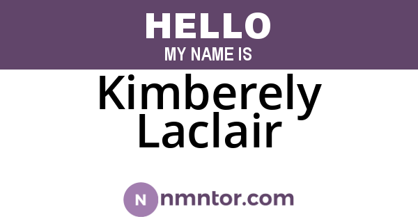 Kimberely Laclair