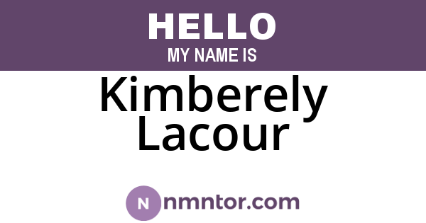 Kimberely Lacour