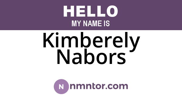 Kimberely Nabors
