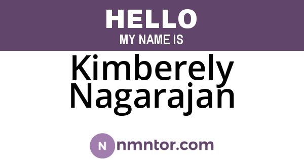 Kimberely Nagarajan