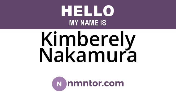 Kimberely Nakamura
