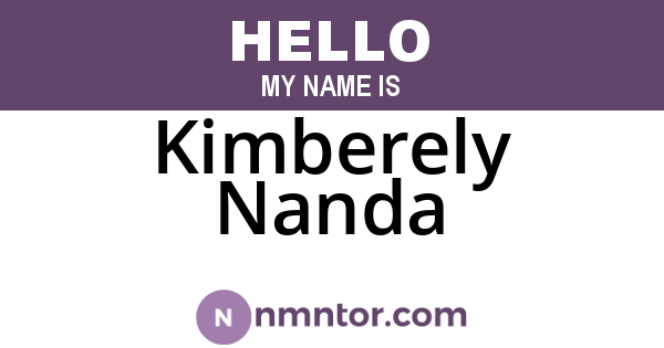 Kimberely Nanda
