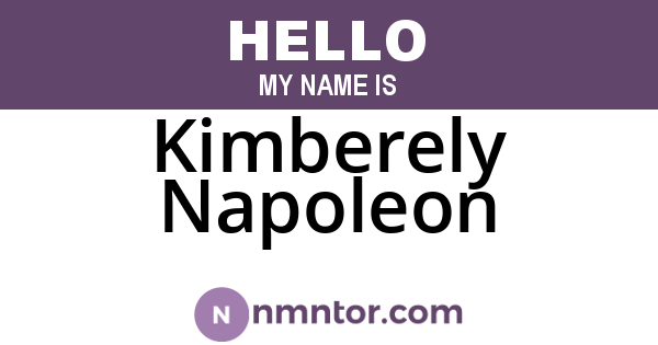 Kimberely Napoleon