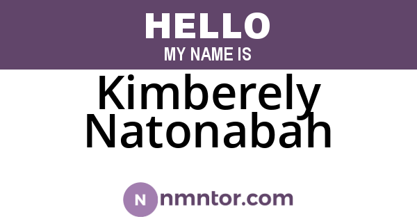 Kimberely Natonabah