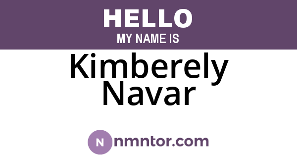 Kimberely Navar