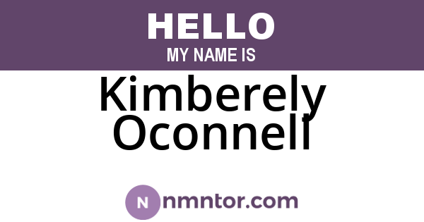 Kimberely Oconnell