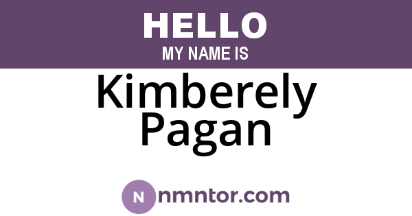 Kimberely Pagan