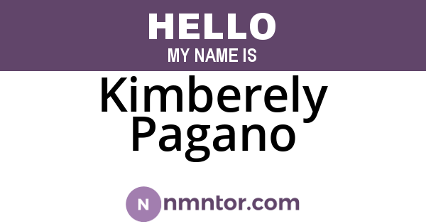Kimberely Pagano