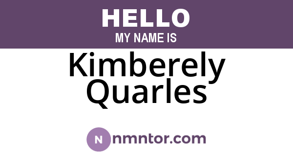Kimberely Quarles