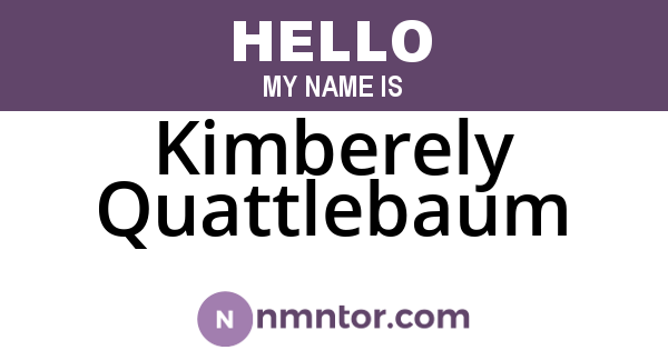 Kimberely Quattlebaum
