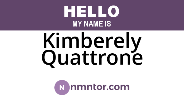 Kimberely Quattrone