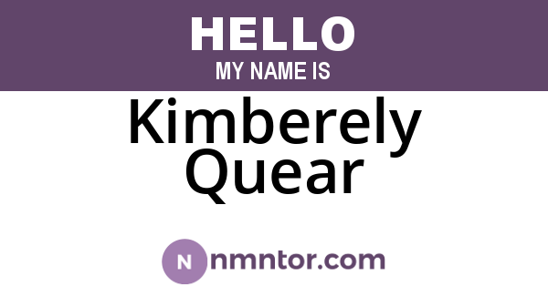 Kimberely Quear
